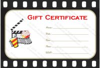 Holiday Gift Certificate Template (Movie Tickets, #5531) In with regard to Movie Gift Certificate Template