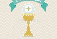 Holy Communion Card Template Stock Vector – Illustration Of within First Holy Communion Banner Templates