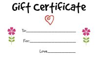 Homemade Gift Certificate Ideas To Give To A Grandparent with regard to Homemade Gift Certificate Template