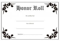 Honor Roll Certificate Template Free 3 regarding Honor Roll Certificate Template