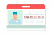Hospital Attendant Medical Specialist Id Card Template with Hospital Id Card Template