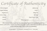 How To Create A Certificate Of Authenticity For Your Photography with Certificate Of Authenticity Photography Template