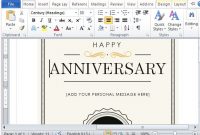 How To Create A Printable Anniversary Gift Certificate for Anniversary Certificate Template Free