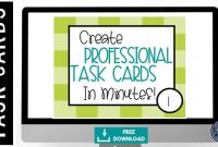 How To Engage Your Class Using Free Task Card Templates regarding Task Cards Template