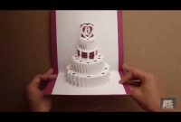 How To Make A Amazing Wedding Cake Pop Up Card Tutorial with regard to Wedding Pop Up Card Template Free