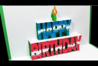 How To Make A Birthday Pop Up Card (Kirigami 3D) Happy inside Happy Birthday Pop Up Card Free Template