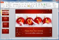 How To Make Animated Happy New Year Cards In Powerpoint throughout Greeting Card Template Powerpoint