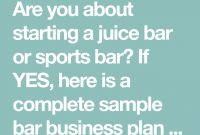 How To Write A Bar Business Plan [Sample Template] (With for Sports Bar Business Plan Template Free