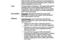 How To Write A Business Policy pertaining to Business Ethics Policy Template