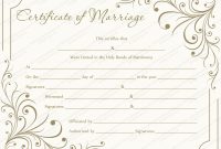 How To Write A Marriage Certificate (With Sample Templates) throughout Certificate Of Marriage Template