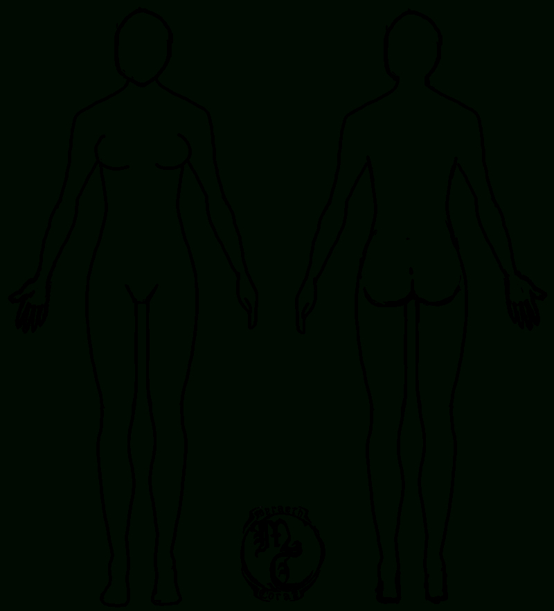 Human Body Template - Femalemyraethcorax | Body Template with Blank Body Map Template