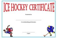 Ice Hockey Award Certificate Template | Certificate pertaining to Hockey Certificate Templates