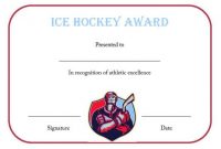 Ice Hockey Certificate Template | Certificate Templates inside Hockey Certificate Templates