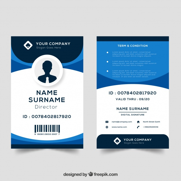 Id Card Template | Free Vector for Template For Id Card Free Download