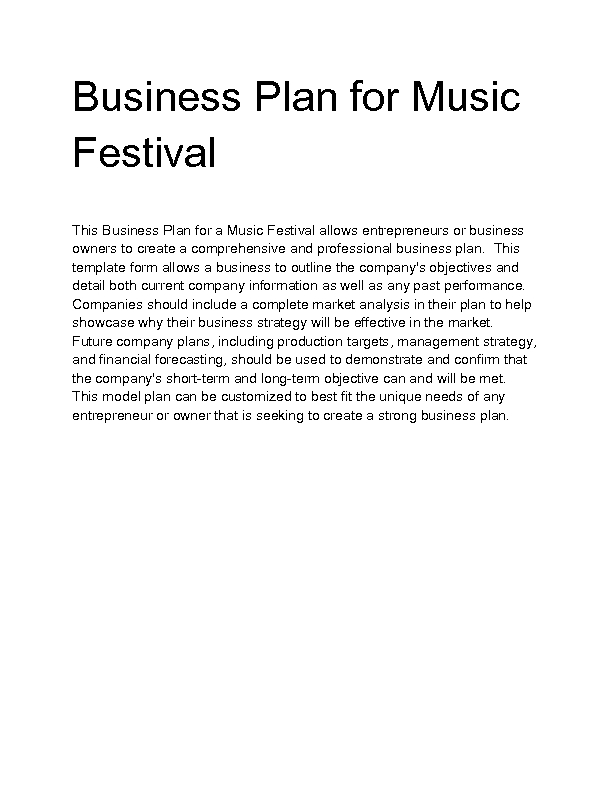 Indie Record Label Business Plan Sample inside Template For Writing A Music Business Plan