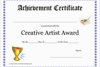 Inspirational Award Certificate Template Free Best Of regarding Art Certificate Template Free