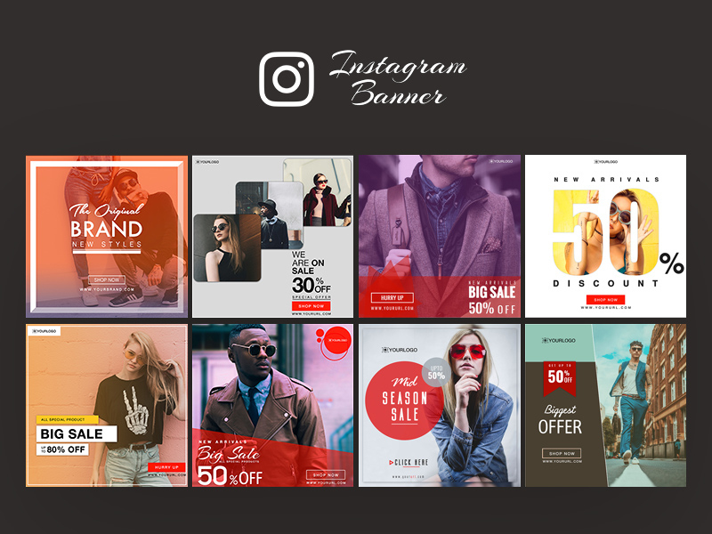 Instagram Ad Banner Templates | Free Psd Template | Psd Repo pertaining to Banner Template For Photoshop