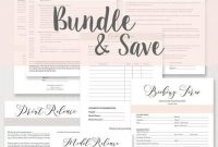 Instant Download Form Bundle For Photographers Starting A intended for Photography Business Forms Templates