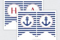 Instant Download Printable Anchor "happy Birthday" Banner inside Nautical Banner Template