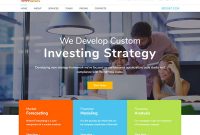 Investments One Page Website Templategt3Themes On within One Page Business Website Template