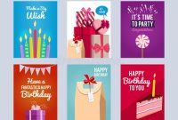 Invitation Cards For Kids Birthday Party. Vector Design for Celebrate It Templates Place Cards