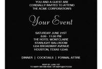 Invites Idea | Corporate Party Invitation, Dinner Invitation inside Event Invitation Card Template