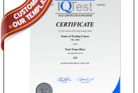 Iq Certificate Template (1 regarding Iq Certificate Template