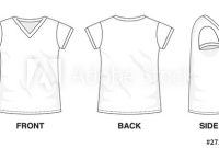 Isolated V-Neck T-Shirt Object Of Clothes And Fashion within Blank V Neck T Shirt Template