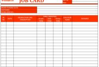 Job Card Format – pertaining to Service Job Card Template