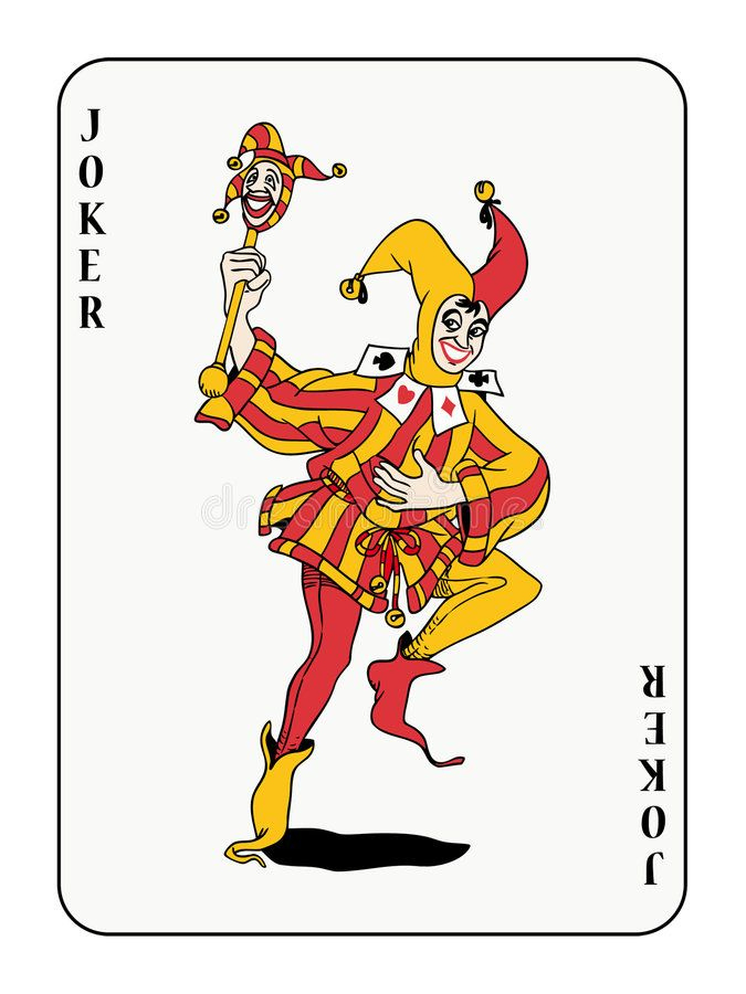 Joker. Playing Card With Red And Golden Costume , #aff within Joker Card Template