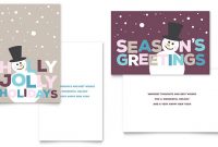 Jolly Holidays Greeting Card Template Design with regard to Indesign Birthday Card Template