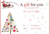 Jolly Simple Christmas Gift Certificate Template intended for Homemade Christmas Gift Certificates Templates