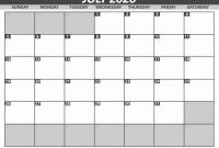 July 2020 Printable Calendar Template – Download & Print with Full Page Blank Calendar Template