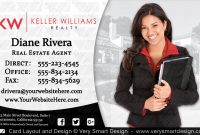 Keller Williams Realty Business Cards Templates 3B throughout Real Estate Agent Business Card Template