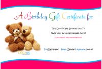 Kids Gift Certificate Template (4 in Kids Gift Certificate Template