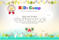 Kids Summer Camp Diploma Or Certificate Template Award with Summer Camp Certificate Template