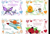 Kids Valentine's Day Cards (24 Designs) regarding Valentine Card Template For Kids