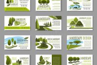Landscape Design Studio Business Card Template Stock Vector intended for Gardening Business Cards Templates