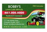 Landscaping Lawn Care Mower Business Card Template | Zazzle with Lawn Care Business Cards Templates Free