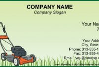 Lawnmower Business Card throughout Lawn Care Business Cards Templates Free
