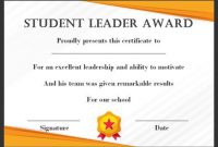 Leadership Award Certificate Template (7 regarding Leadership Award Certificate Template