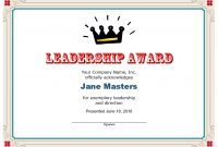 Leadership Award Templates | Certificate Template Downloads within Leadership Award Certificate Template
