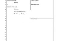 Legal Pleading Paper (28 Lines) with regard to Blank Legal Document Template