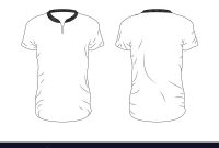 Line Blank T-Shirt Template Front And Back with Blank Tshirt Template Pdf