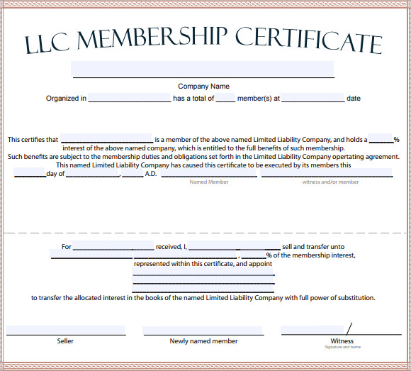 Llc Membership Certificate Template Word (1) - Templates with Llc Membership Certificate Template Word