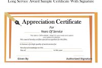 Long Service Certificate Template Sample In 2020 inside Long Service Certificate Template Sample