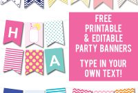 Lots Of Free Printable Party Banners From @chicfetti You Can inside Diy Birthday Banner Template
