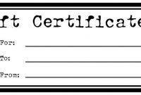 Make Gift Certificates With Printable Homemade Gift regarding Homemade Gift Certificate Template