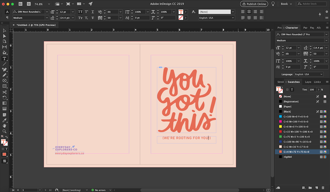 Make It, Sell It: Greeting Cards In Adobe Indesign | Create in Indesign Birthday Card Template