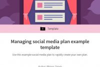 Managing Social Media Plan Example Template | Smart Insights within Social Media Marketing Business Plan Template